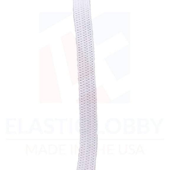1/4" (6mm) White Knitted Elastic - US Made - 10 yards
