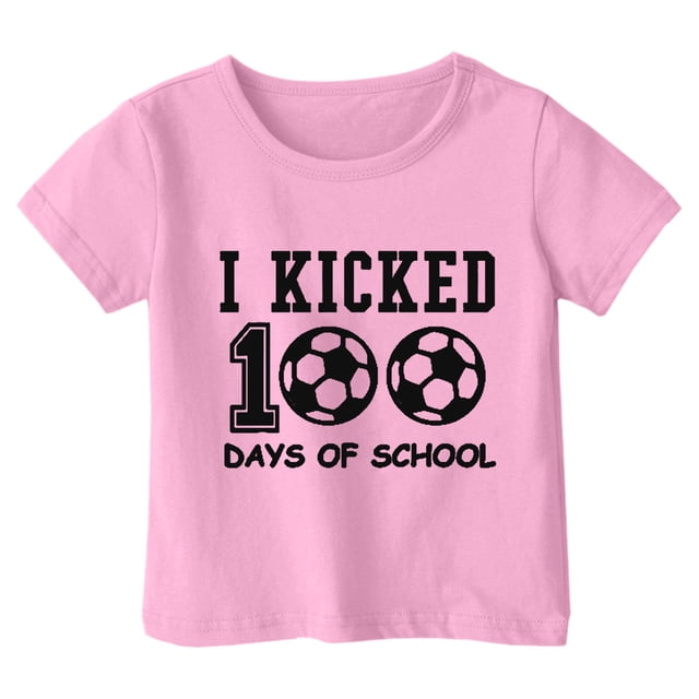 PMVFHDE Hauts pour Filles Grande Taille T-Shirt pour Filles T-Shirts Graphiques Mode Décontractée Imprimé Col Rond Manches Courtes T-Shirt Rose, 3-4 Ans