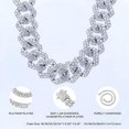 thumbnail image 5 of Collares de cadena cubana Cadenas de eslabones cubanos de plata/oro para hombre Iced Out, 5 of 5
