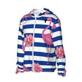thumbnail image 2 of Gaeub Pink Flamingo Men's and Women's UPF 50+ Long-Sleeved Sun Protection Clothing, Fishing Shirt Long Sleeve Zip - XX-Large, 2 of 9