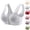 19# Light Gray, variant on Posy Bra for Seniors Front Closure No Underwire Seamless Fall Comfy Breathable Bras for Older Women Push Up Bralettes Complexion 44