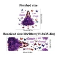 thumbnail image 3 of Adhesivos de pared con vestido morado para niña inspiradora, reina I Am S, 3 of 3