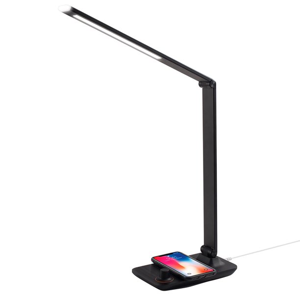 Desk Lamp Wireless Charger by Innoka Aluminum LED Table Lamp with 5V/2A