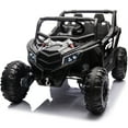 thumbnail image 2 of Funride 24 Volt Ride on Toys, 2 Seater Power UTV Wheels with Remote, Toddler Gift with 4x200W Motor, Bluetooth, Black, 2 of 7