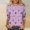 (Fashion 52)Purple, variant on Aimik Women's Vintage Floral Print Top Summer Crew Neck 3/4 Sleeve Casual Office Tee Loose Lightweight Top