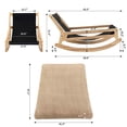 thumbnail image 5 of Timbernest Bean Bag Rocking Chair for Indoor Outdoor, Accent Armless Lazy Sofa, Corduroy Casual Single Couch, Khaki, 5 of 7