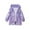 Purple, variant on Jalioing Girl's Hooded Jacket Lightweight Zipper Up Coat Spring Fashion Holographic Jacket Outerwear for Kids
