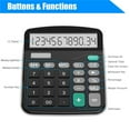 thumbnail image 4 of Multi-Function Desktop Calculator With 12 Digit Large LCD Display, Solar And Battery Power, Handheld Basic Calculator With Sensitive Button, 4 of 5