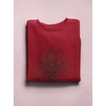 thumbnail image 3 of Lotus Flower, Ethnic Art Sweatshirt Women -Image by Shutterstock, Female XX-Large, 3 of 4