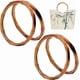 thumbnail image 1 of 4 asas de bambú para bolso de mano, de 5,93 pulgadas, con anillos redondos, de repuesto para bolso artesanal., 1 of 9
