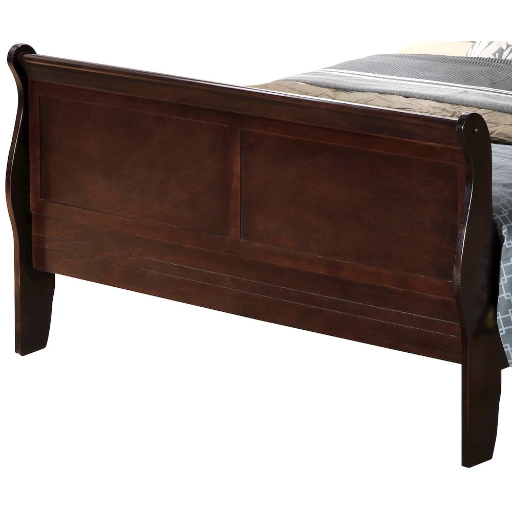 Glory Furniture Louis Phillipe King Bed in Cappuccino Color
