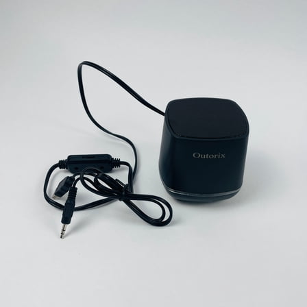 Outorix 3.5 mm Audio and USB Interface Audio Speaker With Volume Adjustment Black