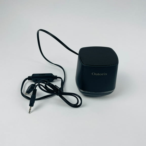 Outorix 3.5 mm Audio and USB Interface Audio Speaker With Volume Adjustment Black