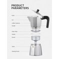 thumbnail image 4 of Cafetera espresso Yabano de 9 tazas, moka para gas y eléctrica, 4 of 6