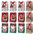 thumbnail image 1 of Christmas Bowknot Gift Bags12pcs/set Large Capacity Paper Bag Xmas, 1 of 5