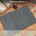 thumbnail image 5 of Placemats Set of 6, BETEAM Woven Vinyl Rectangular Washable Placemats( Grey), 5 of 6