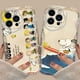 thumbnail image 4 of Iively-Funda de Snoopy de dibujos animados para iPhone, carcasa de teléfono con ondas de aceite para Apple iPhone 15, 14, 13, 12, 11, XS, XR, X Pro Max Plus, 4 of 5
