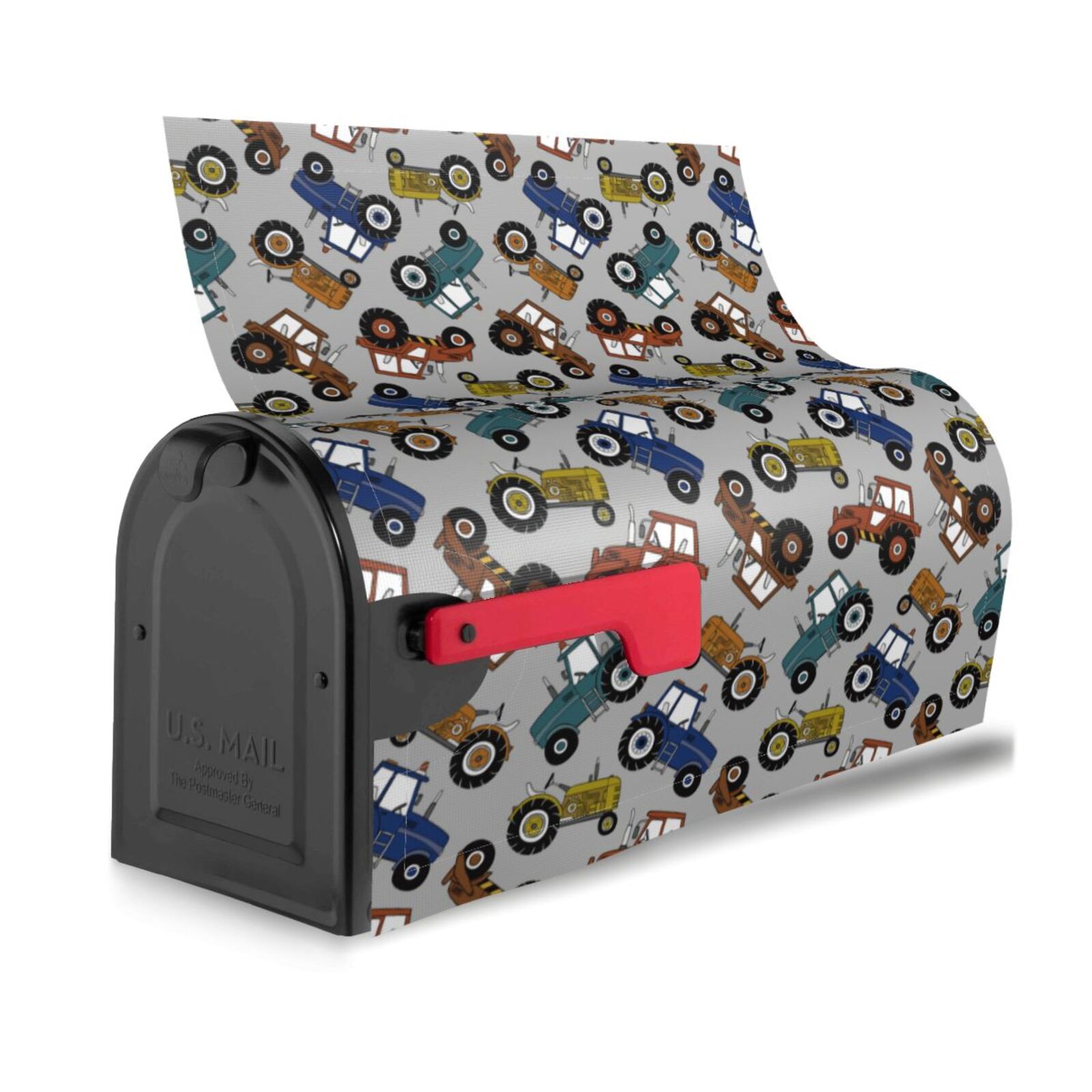 Xecao Color Tractor for Mailbox Cover with Magnetic Strips, Waterproof and Sunscreen, Adds a Decorative Touch to Your Garden Yard.