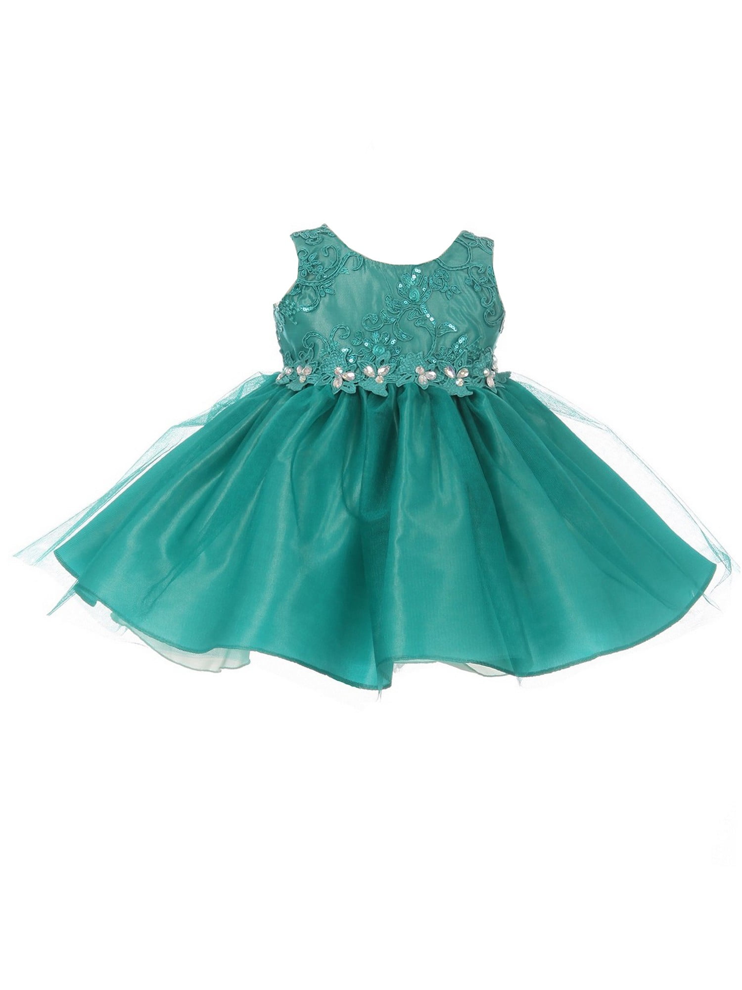 jade embroidered bodice dress