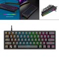 thumbnail image 1 of Teclados mecánicos de 61 teclas RGB iluminados para PC Gamer Programable con cable Hugo Kits de teclado intercambiables en caliente, 1 of 10