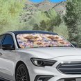 thumbnail image 3 of Jeiento Hippie Flower Highland Cow Car Window Shades Foldable Automotive Interior Accessories for Sun Protection Heat and UV Rays That Keeps Vehicle Cool Universal Fit Most Cars Men, 3 of 7