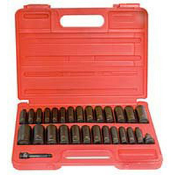 Sunex 3360DD 3/8" Dr. 28 Pc. SAE & Metric Master Double Deep Impact Socket Set