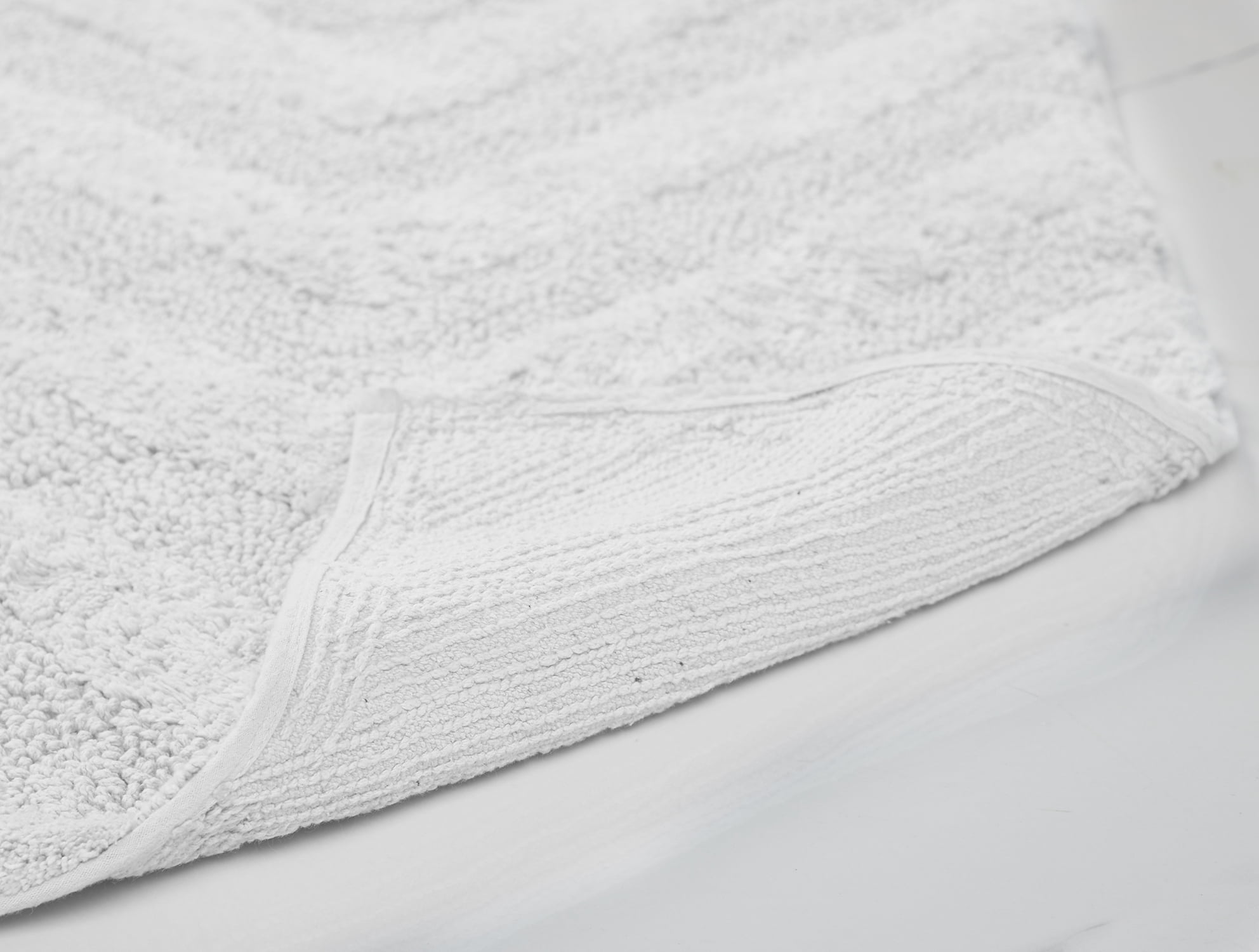 Better Trends 3 Piece Bathroom Rug Set 100% Cotton Extra Soft Tufted Bath Rug Water Absorbent Non-Slip Bath Mat Machine Washable (White) Hugo Collection