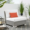 thumbnail image 2 of Lounge Chair, Rattan, Wicker, Light Grey Gray White, Modern Contemporary Urban Design, Outdoor Patio Balcony Cafe Bistro Garden Furniture Hotel Hospitality, 2 of 7