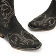thumbnail image 4 of DREAM PAIRS Women's Western Boots Square Toe Chunky Heel Zipper Embroidered Ankle Boots, 4 of 9