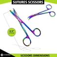 thumbnail image 5 of Cynamed Suture Stitch Scissors with Multicolor/Rainbow Titanium Coating - For Delicate Suture Removal (4.5 in. - Curved), 5 of 5