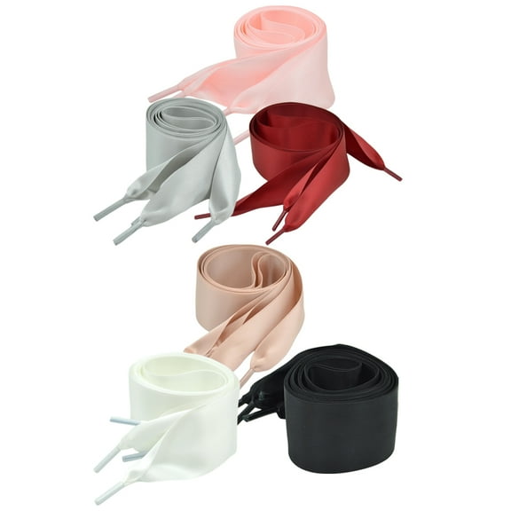 HOMEMAXS 6 Pairs Laces Flat Ribbon Shoelaces Miss