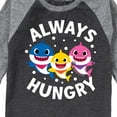 thumbnail image 3 of Baby Shark - Always Hungry - Toddler And Youth Raglan Graphic T-Shirt, 3 of 5