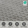 thumbnail image 4 of CBCHome Velvet Plush Jacquard Tile Throw Blanket for Couch - Buttery Soft, Cozy Throw, Cute Gifts for Women (Light Gray, 50" x 60"), 4 of 9