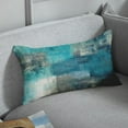 thumbnail image 3 of Set of 2 Throw Pillow Covers Modern Abstract Painting Blue White and Gray Decorative Sofa Pillow Cases Home Decor Standard Square 24x24 Inches Pillowcases, 3 of 6