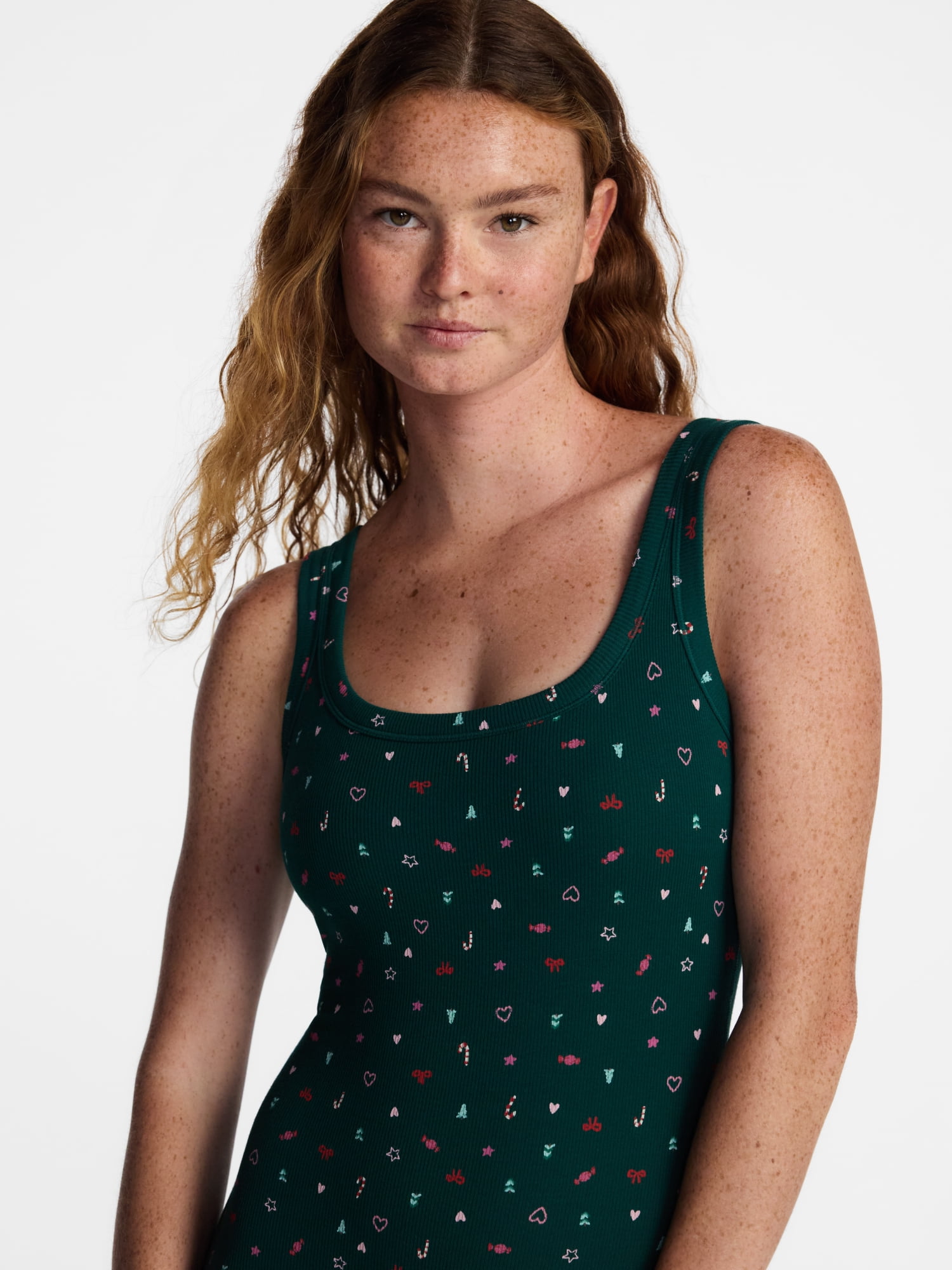 No Boundaries Women's Cotton Stretch Ribbed Romper, Sizes XS-XXXL