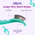thumbnail image 3 of Cepillo Slicker Jelly Pet universal para perros, alfileres firmes, color verde azulado, 3 of 9