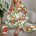 thumbnail image 6 of Lsque Mushrooms Gnomes Pattern Long Sleeve Pajama Set for Women - Soft 2-Piece Sleepwear and Loungewear Set with Pockets, Comfy Nightwear-XX-Large, 6 of 7