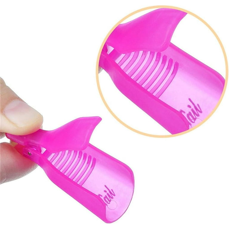 Gel Nail Polish Remover Wrap Clips Acrylic Nails Art Soak Off Clip UV Manicure Pedicure Nail Tool Rose Red Color