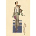 thumbnail image 3 of Vintage Fashion 11x14 Black Modern Framed Museum Art Print Titled - Stylish Daytime Suit and Scarf, 3 of 5