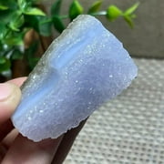 EOEMY 50-80G Aaa Natural Blue Lace Agate Druzy Geode Quartz Crystal Specimens Gemstone