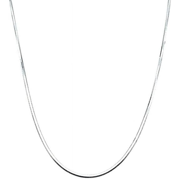 Y'all Sterling Silver Diamond-Cut Snake Chain for Men and Women, 1mm, 16"