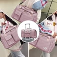 thumbnail image 5 of Bolsa de viaje plegable de gran capacidad, bolso de viaje ligero e impermeable, mochila de fin de semana, bolsa deportiva ajustable con separación seca y húmeda de 35 litros, 5 of 5