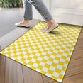 thumbnail image 4 of Yellow and White Checkered Pattern Door Rugs,Washable Non Slip Door Mats Indoor,Decorative Door Mats,Entry Mat Indoor for Entrance,Bedroom,Kitchen,Bathroom,17"x30", 4 of 6