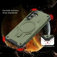 thumbnail image 2 of for Samsung Galaxy S24 Strong Magnetic Case, Compatible with Wireless Charging, [Shockproof Military Grade Drop Protection] Rugged Hard Phone Cover Case for Samsung Galaxy S24, Armygreen, 2 of 7