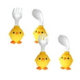 thumbnail image 1 of Oleegame 2PC Stainless Steel Cutlery Set Toddler Utensils Baby Spoon And Fork Set For Self Feeding Learning Bendable Handle Silverware For Kid Children Yellow, 1 of 4
