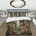 thumbnail image 2 of Designart "The Secret Garden Mushroom" Countryside Bedding Covert Set - Mushroom Multi-Color Landscapes Bed Set With 2 Shams, 2 of 6