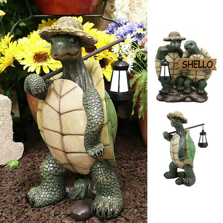 Home Decor Clearance,Fun Gifts,Summer Home Decorations,Outdoor Garden  Decoration, Resin Turtle Garden Statue, Turtle Resin Crafts Garden