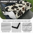 thumbnail image 6 of Renewold Golf Cart Seat Cover with Pockets Sweat Absorption Quick Dry Golf Cart Blanket Keeps Seat Cool and Comfort Universal Fit, 52 x 32 Inch, Brown Black Cow Print, 6 of 7