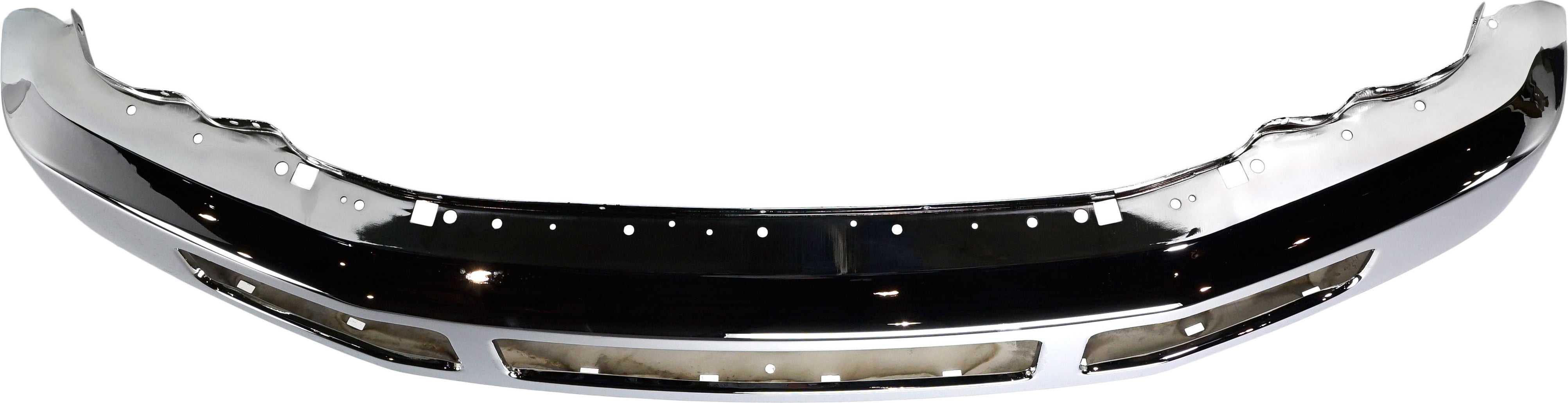 FRONT BUMPER Compatible with FORD F-250 SUPER DUTY/F-350 SUPER DUTY 2008-2010 Chrome Steel with Moulding Pad Holes