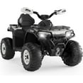 thumbnail image 1 of EastVita 12V Electric Ride On Car for 3-8 Years, 2 * 45W Motor, Remote Control, LED Lights, Music Player & Emergency Brake, Battery PoweRed Cars,White, 1 of 8